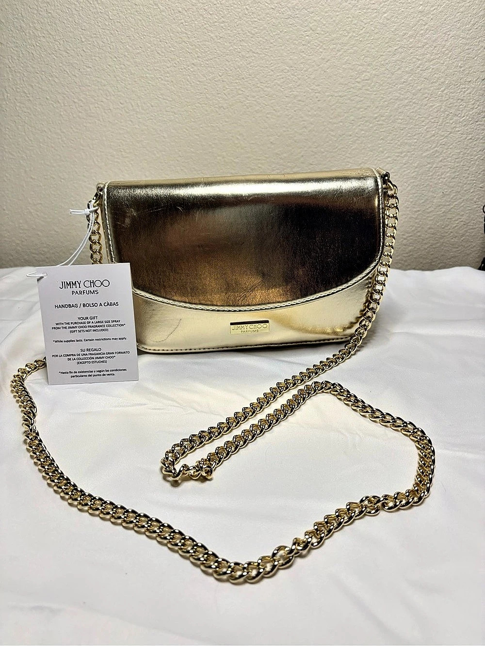 Jimmy Choo Gold Chain Shoulder Bag NWT